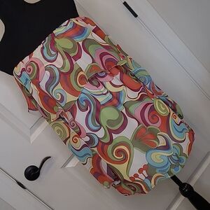 Judith March sz L off shoulder psychedelic top